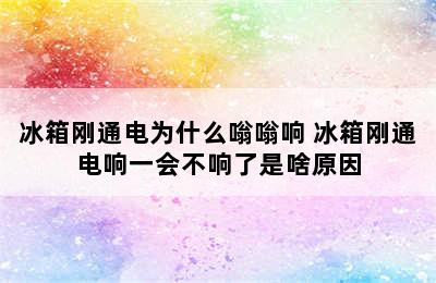 冰箱刚通电为什么嗡嗡响 冰箱刚通电响一会不响了是啥原因